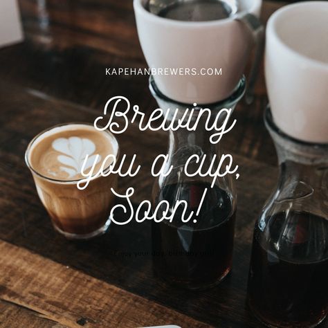 Brewing hugs in a cup, soon.... ☕ Brewing Soon, Coffee Love, Coffee, Tableware, Quick Saves, Art