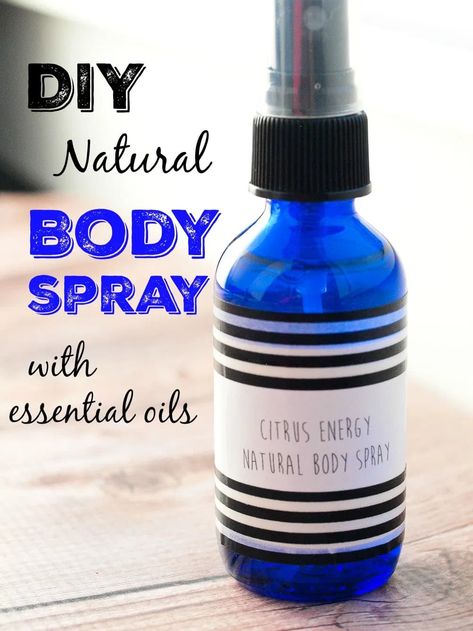 Homemade Body Spray, Body Spray Recipe, Diy Body Spray, Natural Body Spray, Essential Oil Spray Recipes, Essential Oil Perfumes Recipes, Perfume Recipes, Essential Oil Spray, Diy Perfume