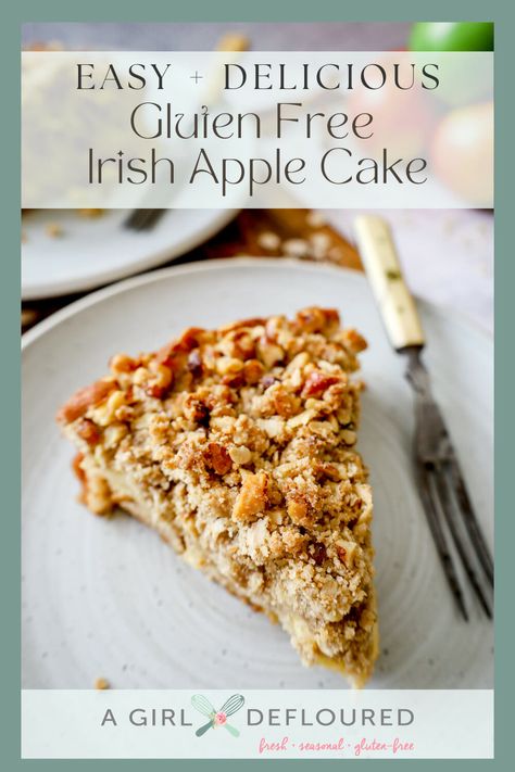 Gluten Free Apple Cake, Irish Apple Cake, Gluten Free Apple, Comfort Desserts, Gluten Free Flour Blend, Apple Cake Recipes, Gf Desserts, Gluten Free Cake, Gluten Free Sweets