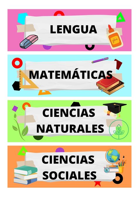 Bonitas etiquetas de asignaturas - Orientacion Andujar School Suplies, Spanish Classroom, Preschool Activity, Video Lessons, Head Start, Classroom Management, Math Activities, Teacher Resources, Preschool Activities