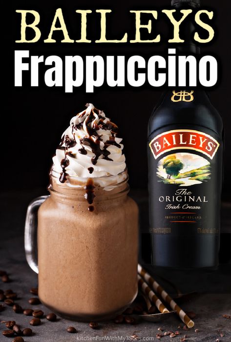 Baileys Iced Coffee Recipe, Coffee With Baileys Recipe, Drinks To Make With Baileys, Baileys Coffee Recipes, Recipes With Baileys, Bailey Recipes, Baileys Frozen, Frappuccino Recipes, Baileys Iced Coffee