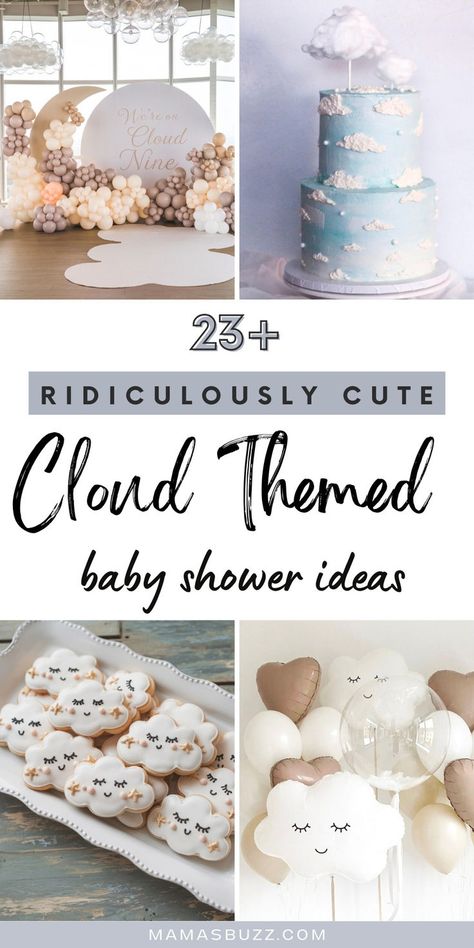 cloud baby shower theme Boy Girl Twin Baby Shower Ideas, 2nd Baby Shower Theme, Cloud Themed Cake, Rain Themed Baby Shower Ideas, Gender Neutral Shower Ideas, Landing Soon Baby Shower Theme, Baby Boy Sprinkle Themes, Cloud Themed Baby Shower Ideas, April Baby Shower Themes