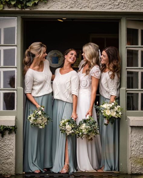 Winter Wedding Fashion, Winter Wedding Bridesmaids, Winter Bridesmaids, Winter Wedding Outfits, Winter Bridesmaid Dresses, Fall Bridesmaids, Floral Bridesmaid Dresses, Fall Bridesmaid Dresses, Velvet Bridesmaid Dresses