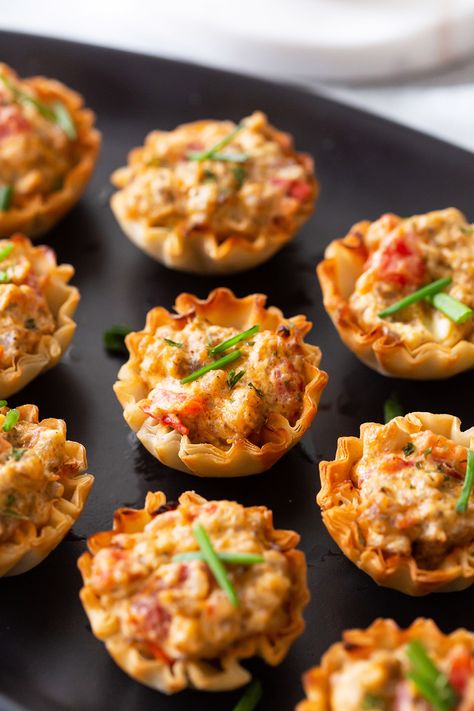 Fillo Cups Appetizers, Rotel Cups Appetizers, Sausage Phyllo Cups, Sausage Phyllo, Phyllo Cup Recipes, Rotel Cups, Phyllo Cup Appetizers, Sausage Cups, Phyllo Appetizers