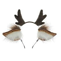 Christmas Masquerade Party, Deer Halloween Costumes, Deer Headband, Deer Ears, Deer Costume, Antler Headband, Metal Headband, Reindeer Headband, Reindeer Antlers