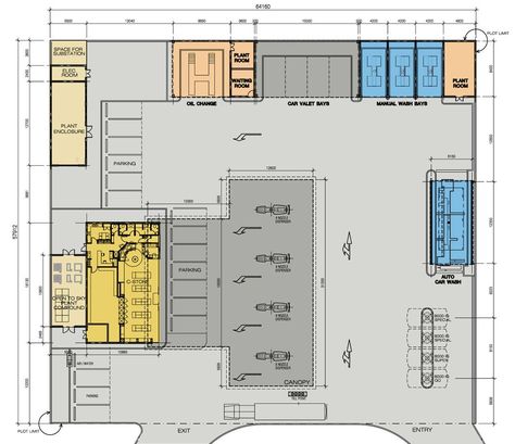 Gasoline Station Floor Plan, Gas Station Floor Plan, Gas Station Plan Architecture, Petrol Pump Design Plan, Filling Station Design Plan, Fuel Station Design Plan, Gas Station Layout, Petrol Station Design Plan, Gas Station Plan