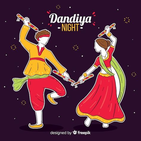 Free vector dandiya dancers | Free Vector #Freepik #freevector #dandiya-night #folk-dance #dandiya #garba-night Navratri Wishes Images, Navratri Pictures, Navratri Quotes, Navratri Greetings, Dandiya Night, Navratri Wallpaper, Happy Navratri Wishes, Navratri Wishes, Navratri Festival