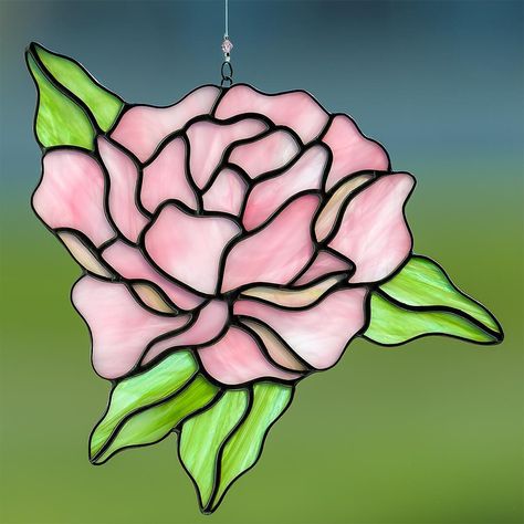 BrightArtGlass on Instagram: “The moment you’ve all been waiting for... Well, at least I have! :) Stained glass custom pink peony suncatcher. Thank you…” Peony Decor, Scroll Saw Patterns Free, Stained Glass Pattern, Stained Glass Butterfly, Indiana State, Stained Glass Flowers, Stained Glass Diy, Glass Pattern, Glass Artwork