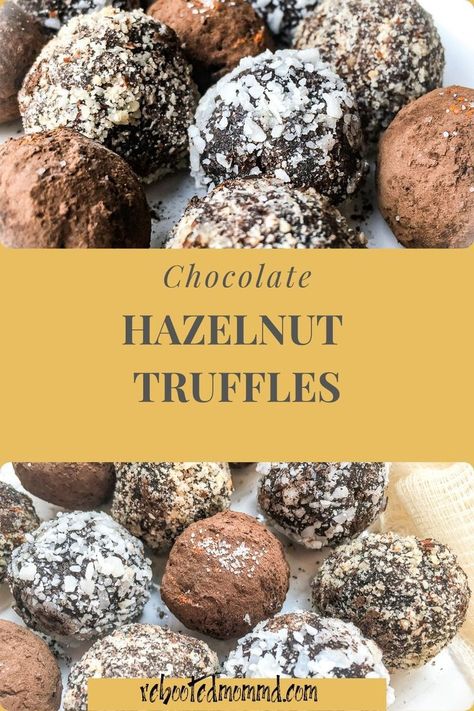 Looking for a delicious snack to satisfy your sweet tooth? Look no further than these decadent chocolate hazelnut truffles.   #chocolatetruffles #hazelnut #dessert #healthyliving #valentinesday Hazelnut Truffles, Dessert Truffles, Oreo Balls, Almond Paste, Truffle Recipe, Incredible Recipes, Creamy Chocolate, Decadent Chocolate, Chocolate Hazelnut