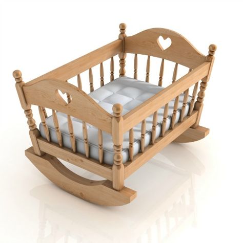 Wooden Doll Cradle, Cradle Woodworking Plans, Baby Crib Diy, Wooden Cradle, Diy Kids Furniture, Doll Cradle, A Frame House Plans, Baby Cradle, Vintage Baby Girl