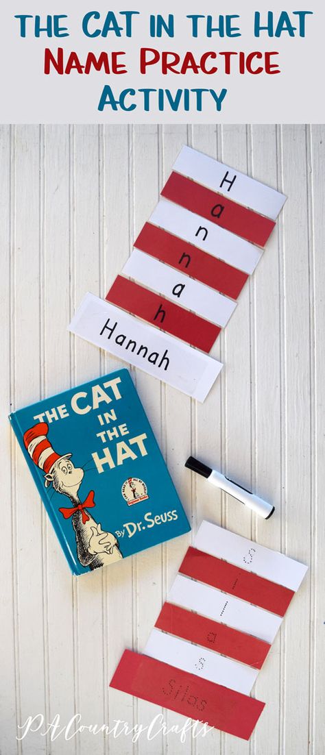 Cat In The Hat Lesson Plans Preschool, The Cat And The Hat Craft, Dr Suess Fine Motor Activities, Cat In The Hat Book Activities, Cat And The Hat Preschool Activities, Dr Suess Cat In The Hat Crafts, Dr Seuss Name Hat, The Cat In The Hat Crafts Preschool, Cat In The Hat Crafts For Preschoolers