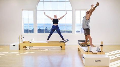 Buns and Guns Reformer with Amy Havens - Class 3974 Pilates Reformer Arm Workout, Aeropilates Reformer Exercises, Pilates Reformer Exercises Without Reformer, Pilates Reformer Glutes, Reformer Pilates Machine, Pilates Anytime, Pilates Videos, Getting Ready To Move, Pilates Teacher