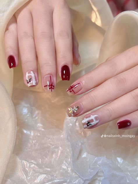 Nail Xmas, Nails Noel, Nails Asian, Nail Hot, Nail Noel, Nail Shapes Square, Nail Picking, Christmas Nail Ideas, Fake Nails Designs