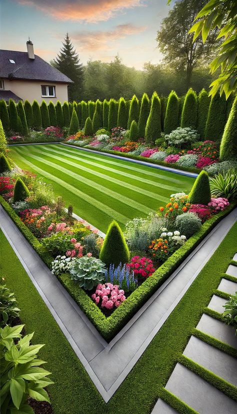 15+ Innovative Concrete Edging Ideas to Transform Your Garden 19 Botanical Garden Design, Concrete Edging, Creative Garden Decor, Front Garden Landscape, Fence Garden, Modern Backyard Landscaping, Front Garden Design, Front Yard Garden Design, Edging Ideas