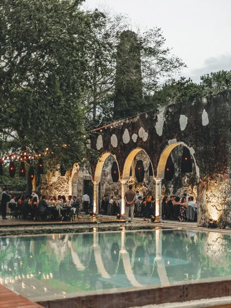 Hacienda Tamchen Mexican Inspired Wedding, Mexican Themed Weddings, Hacienda Wedding, Wedding Ambiance, Mexican Hacienda, Courtyard Wedding, Spain Culture, Tulum Wedding, Wedding Crashers