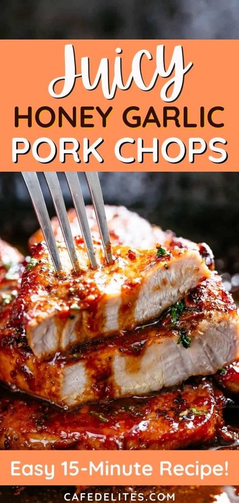 Honey Pork Chops, Garlic Pork Chops, Honey Garlic Pork, Smothered Pork Chops Recipe, Boneless Pork Chop Recipes, Honey Garlic Pork Chops, Easy Pork Chops, Easy Pork Chop Recipes, Pork Chop Dinner