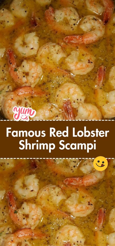 This Copycat Red Lobster Shrimp Scampi recipe is an easy-to-make restaurant-style seafood meal that is sure to be a hit.  Tangy, garlicky, and a bit c... Red Lobster Shrimp Scampi Recipe, Red Lobster Shrimp Scampi, Red Lobster Shrimp, Easy Shrimp Scampi, Shrimp Scampi Recipe, Scampi Recipe, Shrimp Recipes For Dinner, Lobster Recipes, Shrimp Recipes Easy