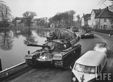 M48 Patton tanks in Germany M48 Patton, Patton Tank, Historic Pictures, Tank Armor, Vietnam History, Mustang Ii, Vw Vintage, Military Pictures, Battle Tank