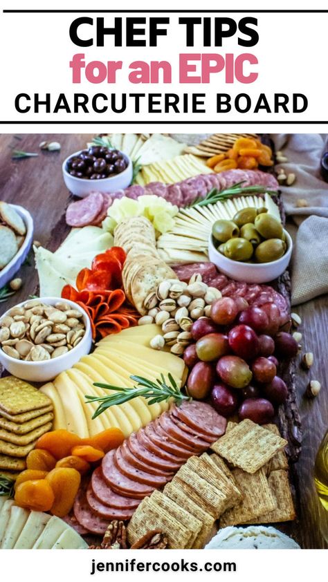 Chef Tips for an Epic Charcuterie Board. From selecting the perfect meats and cheeses to arranging them beautifully on a board, this article covers everything you need to know to create an unforgettable spread. Whether you're hosting a party or simply looking to elevate your snacking game, these tips will help you create the best charcuterie board possible. Impress your friends and family with your newfound charcuterie skills! Epic Cheese Board, How Far In Advance Can You Make A Charcuterie Board, Charcuterie Board For 12 People, The Best Charcuterie Board, Best Charcuterie Board, Perfect Charcuterie Board, Food Boards, Appetizers For A Crowd, Crowd Pleasing Appetizers