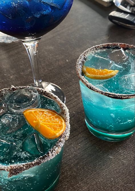 #cocktails #aesthetic Blue Cocktails Aesthetic, Blue Cocktail Aesthetic, Blue Drink Aesthetic, Fishbowl Cocktail, Aesthetic Cocktails, Cocktails Aesthetic, Cocktail Aesthetic, Blue Drinks, Sip N Paint