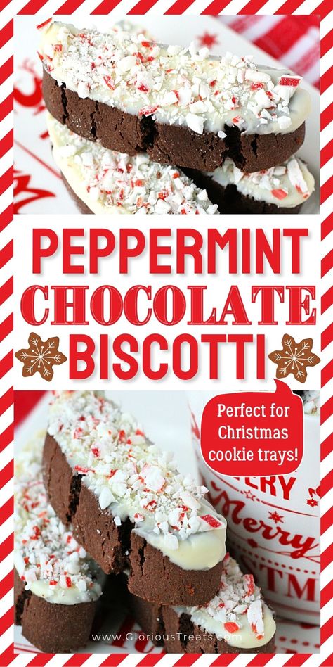 Christmas Biscotti Recipe, Peppermint Biscotti, Best Biscotti Recipe, Christmas Biscotti, Cookies Peppermint, Easy Biscotti Recipe, Biscotti Recipes, Italian Biscotti, Cooking Desserts