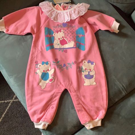 So Cute Still Has The Original Tags There Is Some Stains On One Leg Cuff, See Pictures Baby Face Vintage Baby Clothes 90s, Pandora Outfit, 90s Baby Clothes, Vintage Baby Gear, Liquid Smooth, Vintage Kids Fashion, Vintage Kids Clothes, Baby Jumper, Princess Alice