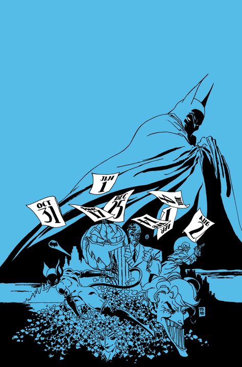 Long Halloween Long Halloween Batman, Batman History, Tim Sale, Batman Show, The Long Halloween, Batman Story, Daredevil Art, Batman The Long Halloween, Batman Dark