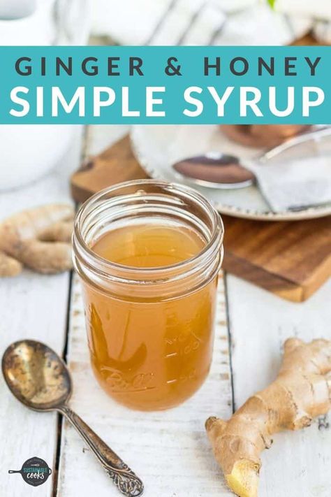 Learn how absolutely easy it is to make your own Honey Ginger Syrup for mocktails, tea, and lemonade. You'll love this ginger simple syrup in so many recipes! Honey Simple Syrup Recipe, Ginger Simple Syrup, Making Honey, College Recipes, Simple Syrup Recipe, Natural Medicines, Simple Syrups, Virgin Drinks, Honey Simple Syrup