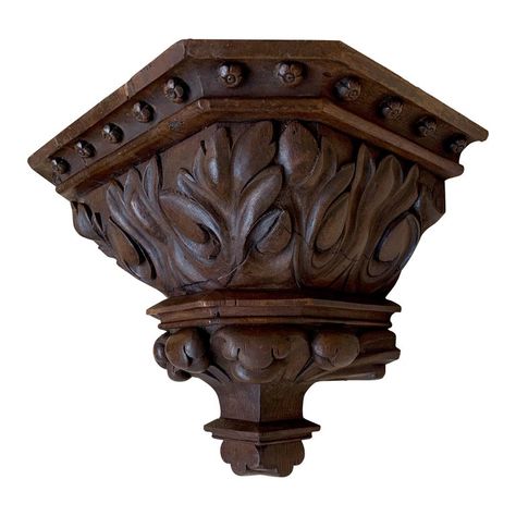 Gothic Revival Furniture, European Gothic, Saint Statues, Medieval Furniture, Gothic Church, Gothic Revival, Wall Bracket, Wall Brackets, Support Mural