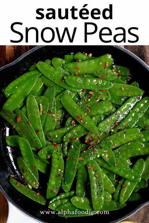 Add a new green to your rotation with this delicious snow peas recipe; a little bit crunchy, a little bit tender, but still packed with flavor and goodness. Stir Fry Snow Peas, Recipe With Snow Peas, Chinese Snow Peas Recipes, Recipes For Snow Peas, Sauteed Snow Peas Recipe, Asian Snow Peas Recipe, Pea Sides, Snap Peas Recipe Side Dishes, Snow Peas Recipe Stir Fry