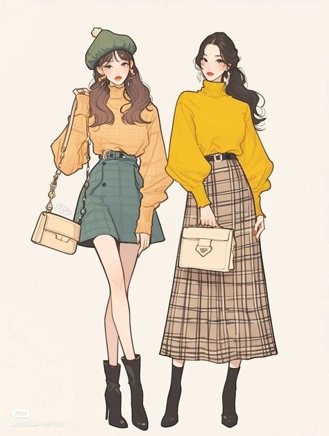 Casual Illustration Fashion Sketches, Casual Outfits Drawing, Style Drawing Fashion, Drawing Gown, Sketching Ideas Easy, Drawing Semi Realistic, Drawing Sketch Ideas, Wip Aesthetic, Design Drawing Ideas