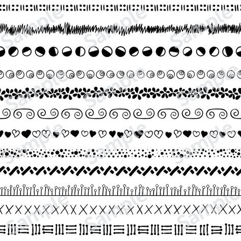 Seamless doodle borders in a variety of styles, perfect for adding a touch of whimsy to your#HeartFonts #LoveLetters #TypographyLove #FontCrushFriday #HeartType Doodle Border Design, Doodle Clipart, Tree Doodle, Doodle Borders, Bullet Journal Ideas Templates, Zen Doodle Patterns, Zen Doodle Art, Typography Love, Simple Designs To Draw