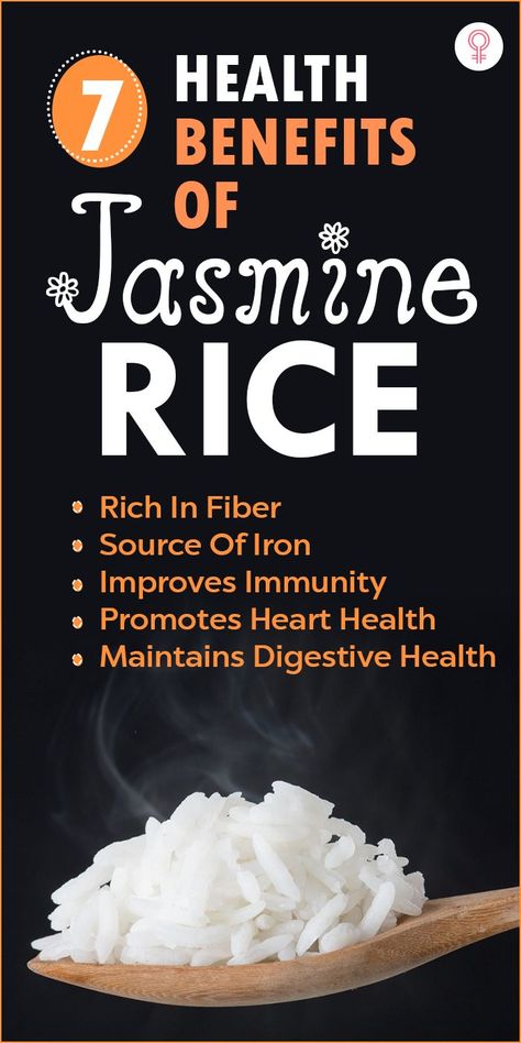 7 Health Benefits Of Jasmine Rice : Jasmine rice is also known for its important health benefits. Here, we discuss jasmine rice nutrition, benefits, recipes, and potential downsides. #nutrition #benefits #jasminerice #health Health Benefits Of Rice, Is Jasmine Rice Healthy, Jasmine Rice Benefits Health, Jasmine Rice Benefits, White Rice Benefits, Rice Health Benefits, Chicken Benefits, Rice Benefits, Brown Rice Benefits