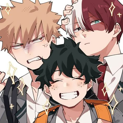 Deku Bakugo And Todoroki, Bakugo Todoroki, Bakugo Deku, Diabolik Lovers Ayato, Bakugo X Deku, Mha Ships, Draw Something, My Hero Academia Episodes, Hero Academia Characters