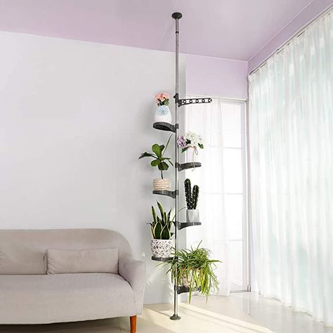 Shower Pole, Corner Storage Shelves, Indoor Balcony, Corner Plant, Plant Tray, Metal Plant Stand, Corner Storage, Tension Rod, Plant Stand Indoor