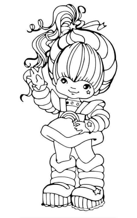 Rainbow Brite Coloring Pages, 80s Cartoon Coloring Pages, Cartoon Coloring Pages 90s, 90s Coloring Pages, Disney Christmas Coloring Pages, 80s Coloring, Unicorn Cross Stitch Pattern, 1980s Childhood, Wisteria Tree