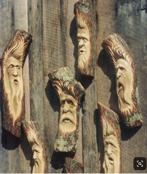 Wood Spirits Carving, Wood Carving Faces, Hand Carved Walking Sticks, Dremel Carving, Simple Wood Carving, Wood Carving For Beginners, Face Carving, Wood Spirit, Dremel Wood Carving