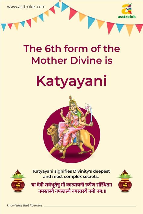 Navratri Day 6 Katyayani, Day 6 Navratri, Day 6 Navratri Goddess, Navratri 6th Day, 6th Day Of Navratri, Goddess Katyayani, Navratri Day 6, Blessings Always Guruji Wallpaper, Navratri Goddess