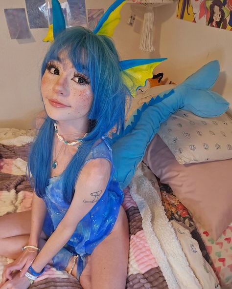 A wild vaporeon has appeared! . 🩵 . #vaporeon #vaporeoncosplay #cosplaygirl #egirl #eveelution #pokemongirl #diycosplay #cosplay #pokemongirl #pokemoncosplay Vaporeon Cosplay, Chica Cosplay, Female Cosplay Ideas, Cosplay Inspo, Style Aesthetics, Icons Girls, Cosplay Kawaii, Rpg Map, Pokemon Cosplay