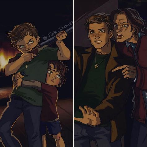 not my art Weechesters Fanart, Spn Fanart, Supernatural Fanart, Supernatural Drawings, Supernatural Comic, Supernatural Imagines, Supernatural Fan Art, Supernatural Wallpaper, Supernatural Art