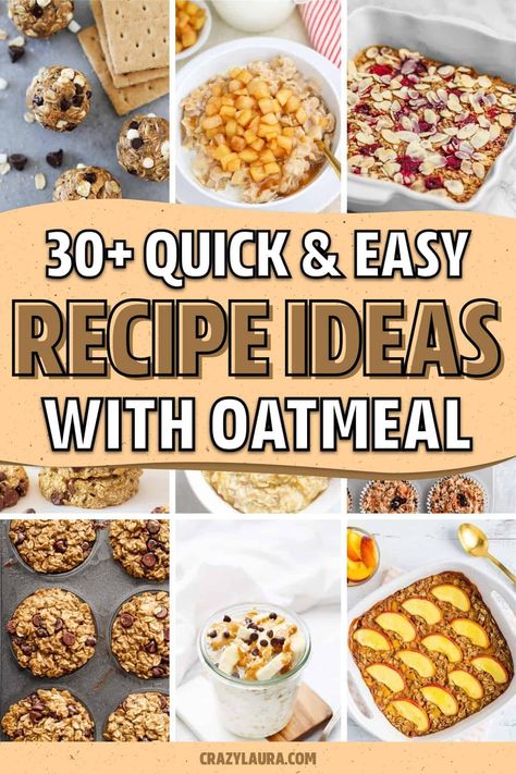 Whether you want to make your own overnight oats OR you're looking for a new recipe to use up those Quaker oats you have tucked away, check out these super easy oatmeal recipe ideas and tutorials! Recipes With Large Flake Oats, Quaker Oat Recipes, Quaker Oats Wraps, Quaker Instant Oatmeal Recipes, Uses For Oatmeal, Quaker Oatmeal Recipes, Quaker Quick Oats Recipes, Recipes For Oats, Quick Cooking Oats Recipes