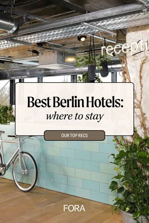 Wondering where to stay in Berlin? We're breaking down the top hotels across the city to match your preference and style. Whether you're looking for a luxury option, aesthetic interior, or budget friendly matches, these hotels should be at the top of your list when planning your travel to Berlin. Want the chance to score free hotel perks at one of these amazing stays? Connect with us to book your Berlin travel at foratravel.com. Travel Agent Career, Rocco Forte Hotels, Bucket List Hotels, Berlin Hotel, Hotels Luxury, City Downtown, Berlin Travel, Santorini Hotels, Aesthetic Interior