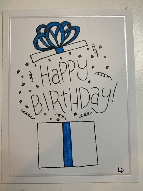 12 Birthday Card Ideas, Quick Diy Birthday Cards, 18th Bday Card Ideas, 16th Birthday Cards For Boys, Happy Birthday Cards Diy For Him, 19th Birthday Card Ideas, Diy 18th Birthday Cards, 15th Birthday Card Ideas, Happy Birthday Doodle Cards