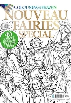 see inside Colouring Heaven: Nouveau Fairies Special featuring 40 illustrations by Herb Leonhard Colouring Heaven, Art Nouveau Style, Art Nouveau, Herbs, Queen, Illustrations, Books, Art