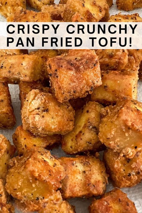 Crispy Chilli Tofu, Crispy Tofu In Oven, Tofu Recipes Pan Fried, How To Make Fried Tofu, Japanese Fried Tofu, Recipes With Extra Firm Tofu, Tofu Appetizers For Party, Simple Tofu Recipes Healthy, Medium Tofu Recipes