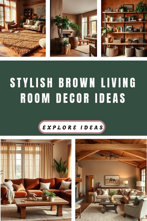 Stylish brown living room decor ideas featuring cozy seating, warm lighting, and natural accents. Dark Brown Sofa Living Room, Brown Living Room Ideas, Brown Accent Wall, Dark Brown Sofas, Brown Bookcase, Dark Brown Walls, Brown Sofa Living Room, Brown Living Room Decor, Cream Living Rooms