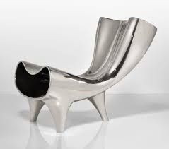 Newson Marc | ORGONE CHAIR (1993) | MutualArt Welding Aluminum, Marc Newson, Carnegie Museum Of Art, Sideboard Table, Armchair Furniture, Creative Furniture, Sofas And Chairs, Picture Design, Art And Technology