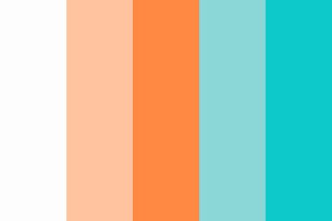 Complimentary Color Palette, Coral Palette, Turquoise Color Scheme, Turquoise Color Palette, Email Examples, Orange Color Palettes, Brown Color Schemes, Teal Coral, Yellow Colour Scheme