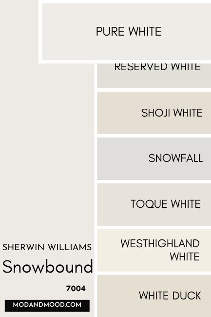 snowbound vs pure white Snowbound Vs Simply White, Pure White Vs Snowbound, Sherwin Williams Pure White Vs Snowbound, Sw Snowbound Coordinating Colors, Snowbound With Extra White Trim, Snowbound Paint Pallet, Snowbound Sherwin Williams, Wellness Office, Paint Pallets