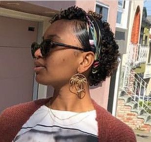 Big Chop Hairstyles With Scarf, Twa Hairstyles With Headband, Twa With Scarf, Wet And Go Hairstyles Natural Hair Short, Short Coily Natural Hair Styles, Scarf Short Curly Hair, Styling Short Curly Hair Black Women, Twa With Headband, Short Hairstyle Women Black Woman Curly Natural